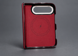 Atelier case interior — AI-assisted retouch of product photograph